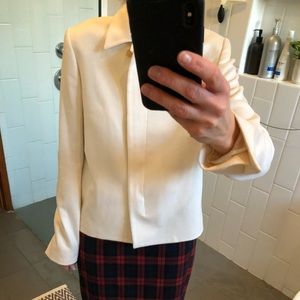 TSE Ivory Cashmere Shirt Jacket